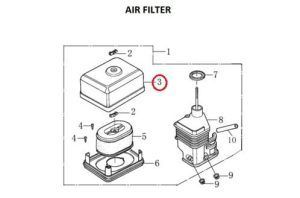 Loncin G200F Air Filter Casing Cover