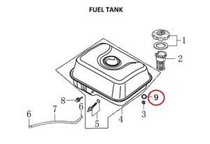 Loncin G200F Fuel Tank Rubber Flat Gasket